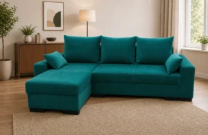 Narożnik KARO - aranżacja w tkaninie Magic Velvet 2220