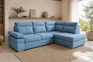 Narożnik KLAUDIA - aranżacja w tkaninie Magic Velvet 2260
