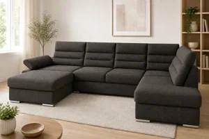 Narożnik LOFT - aranżacja w tkaninie Fuoco 24