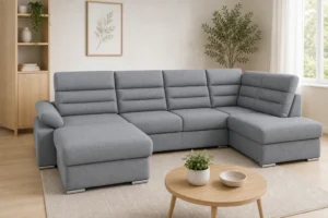 Narożnik LOFT - aranżacja w tkaninie Piatto 16