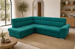 Narożnik MODENA II - aranżacja w tkaninie Magic Velvet 2220