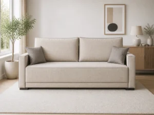 Kanapa BALI - aranżacja w tkaninie Linen Sand