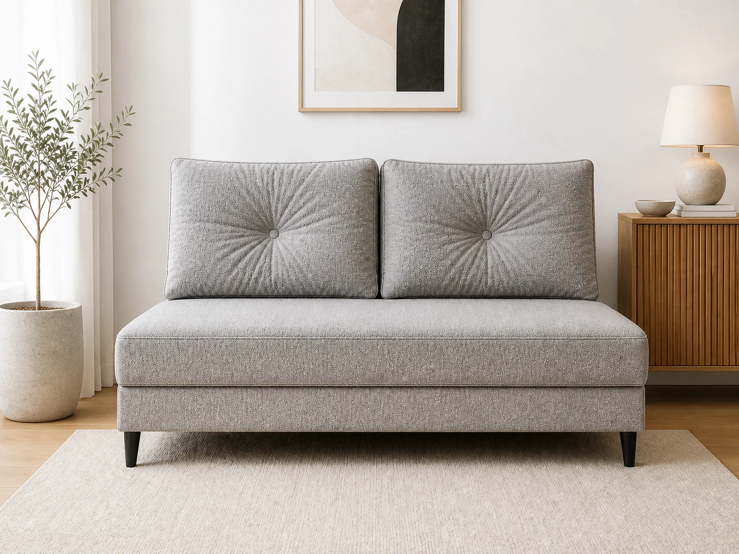 Kanapa FOREST II - aranżacja w tkaninie Boucle Warm Gray