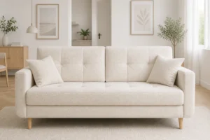 Kanapa IGA - aranżacja w tkaninie Boucle Cream