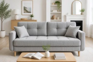 Kanapa IGA - aranżacja w tkaninie Corduroy Light Gray
