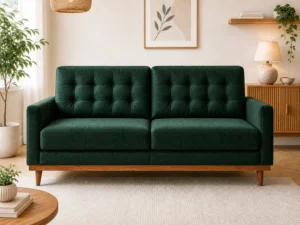 Kanapa LEA - aranżacja w tkaninie Emerald Velvet