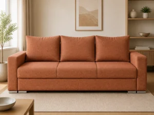 Kanapa LUNA - aranżacja w tkaninie Terracotta Woven