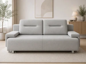 Kanapa NEWADA - aranżacja w tkaninie Light Gray Microfiber