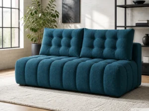 Kanapa NUBO - aranżacja w tkaninie Petrol Woven