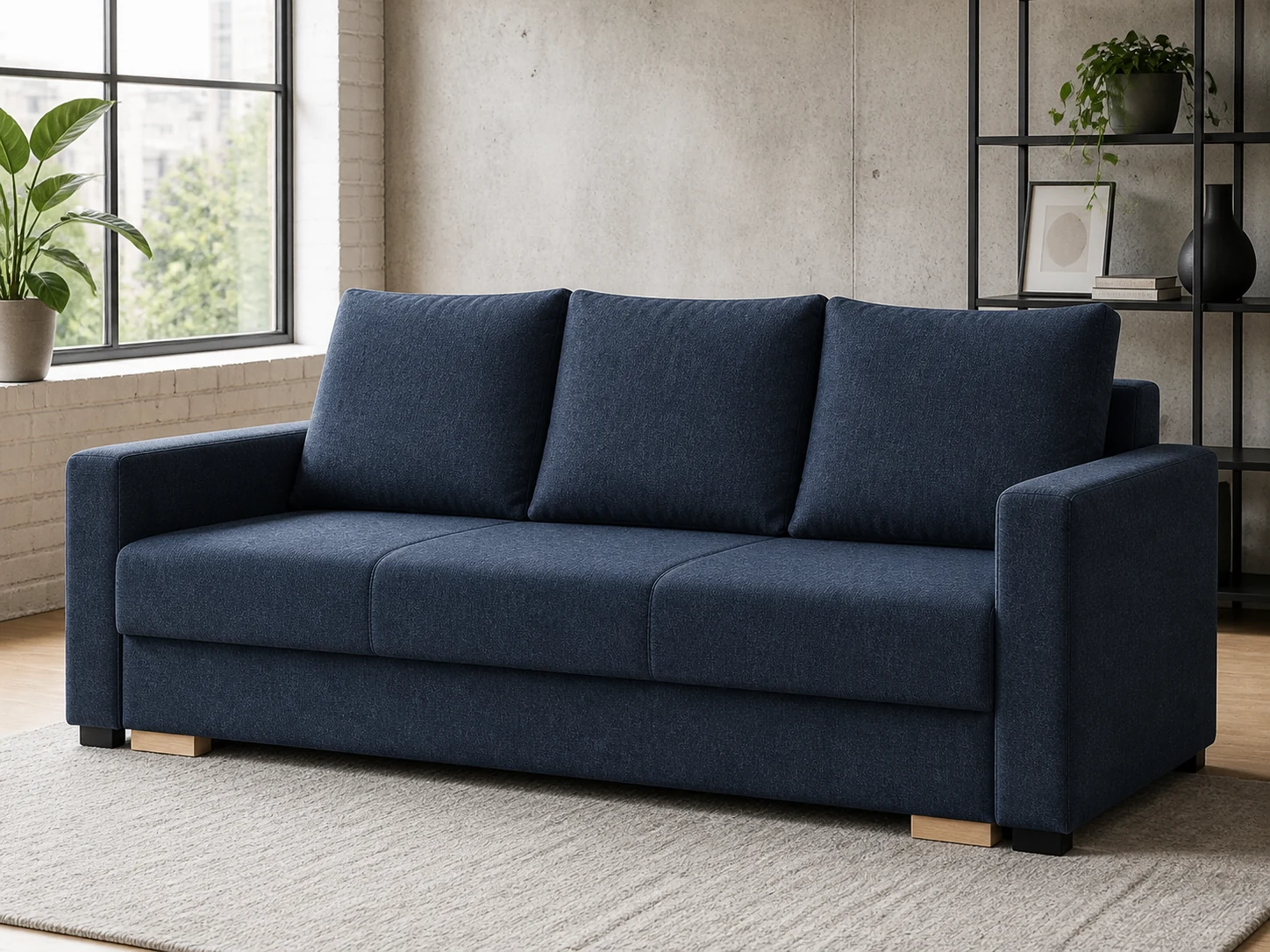 Kanapa OPAL - aranżacja w tkaninie Navy Chenille