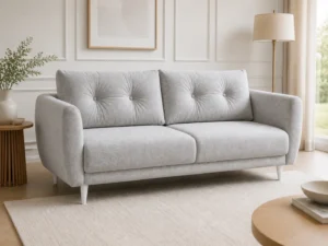 Kanapa TOKYO - aranżacja w tkaninie Light Gray Chenille