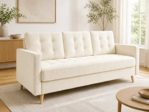 Kanapa VENUS - aranżacja w tkaninie Cream Chenille
