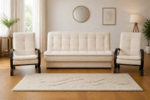 Komplet FIGO - aranżacja w tkaninie Ivory Chenille