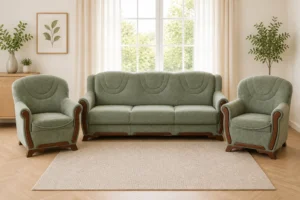Komplet ROMA - aranżacja w tkaninie Sage Suede
