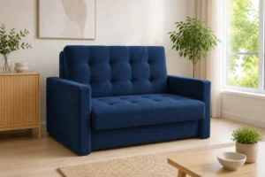Sofa AGATKA - aranżacja w tkaninie navy chenille