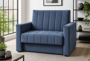 Sofa ARIA - aranżacja w tkaninie slate blue woven