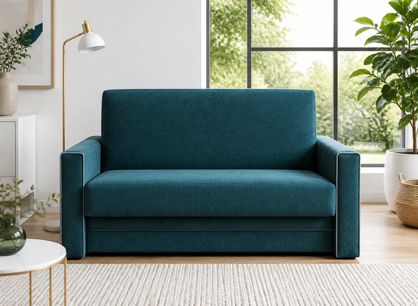 Sofa BEATKA - aranżacja w tkaninie deep teal woven