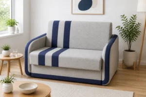 Sofa COMO - aranżacja w tkaninie light gray navy two tone