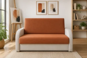 Sofa JUNIOR - aranżacja w tkaninie rust sand two tone