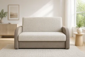 Sofa JUNIOR - aranżacja w tkaninie beige taupe two tone