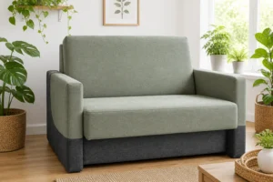 Sofa MARTYNKA - aranżacja w tkaninie sage charcoal two tone