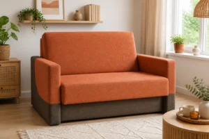 Sofa MARTYNKA - aranżacja w tkaninie terracotta taupe two tone