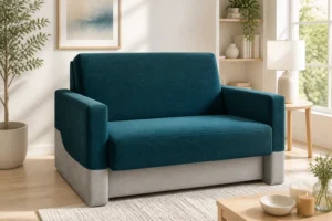 Sofa MARTYNKA - aranżacja w tkaninie deep teal light gray two tone