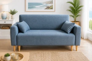 Sofa NESTO - aranżacja w tkaninie dusty blue linen
