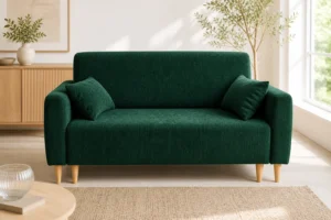 Sofa NESTO - aranżacja w tkaninie emerald chenille