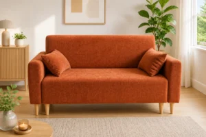 Sofa NESTO - aranżacja w tkaninie rust chenille