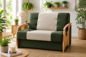 Sofa PATRYK - aranżacja w tkaninie forest oatmeal two tone