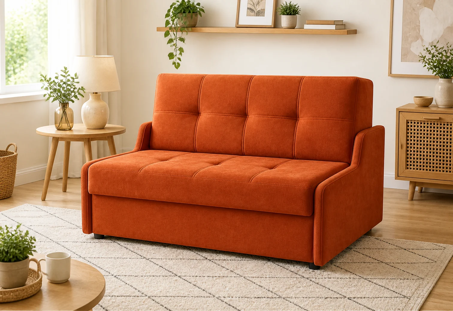 Sofa VIVA - aranżacja w tkaninie rust chenille