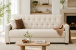 Wersalka FELIX - aranżacja w tkaninie Linen Ivory