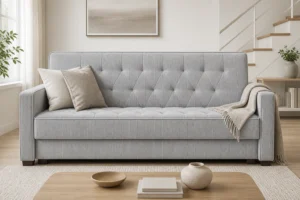 Wersalka FELIX - aranżacja w tkaninie Corduroy Light Gray