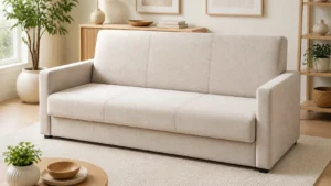 Wersalka OPAL - aranżacja w tkaninie Linen Sand