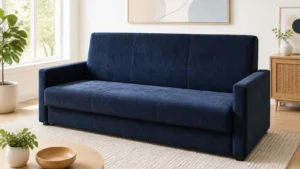 Wersalka OPAL - aranżacja w tkaninie Chenille Navy